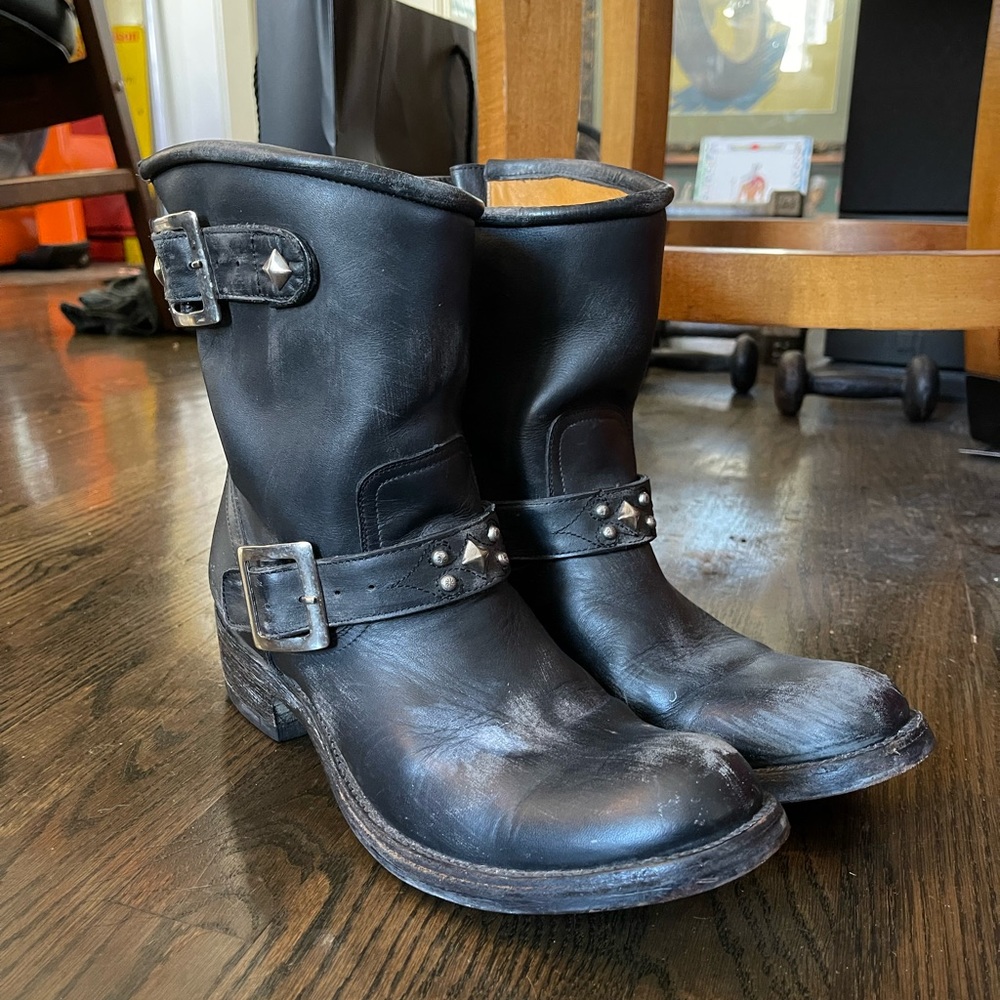 Old Gringo studded western moto boots